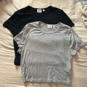 Sunday Best (Aritzia) Cropped Rib t-shirts